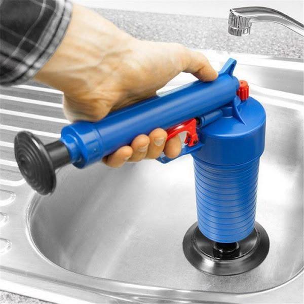Pompă cu Aer Comprimat pentru Desfundat Țevi și Scurgeri, Dispozitiv Profesional pentru Chiuvetă, WC și Cadă