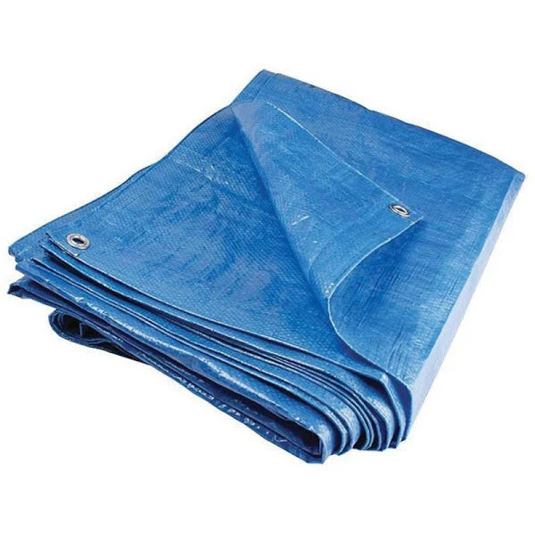 Prelată Exterior 150g/m² cu Inele Metalice – Impermeabilă, Albastru